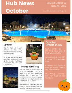Monthly Hub Newsletter October 2022